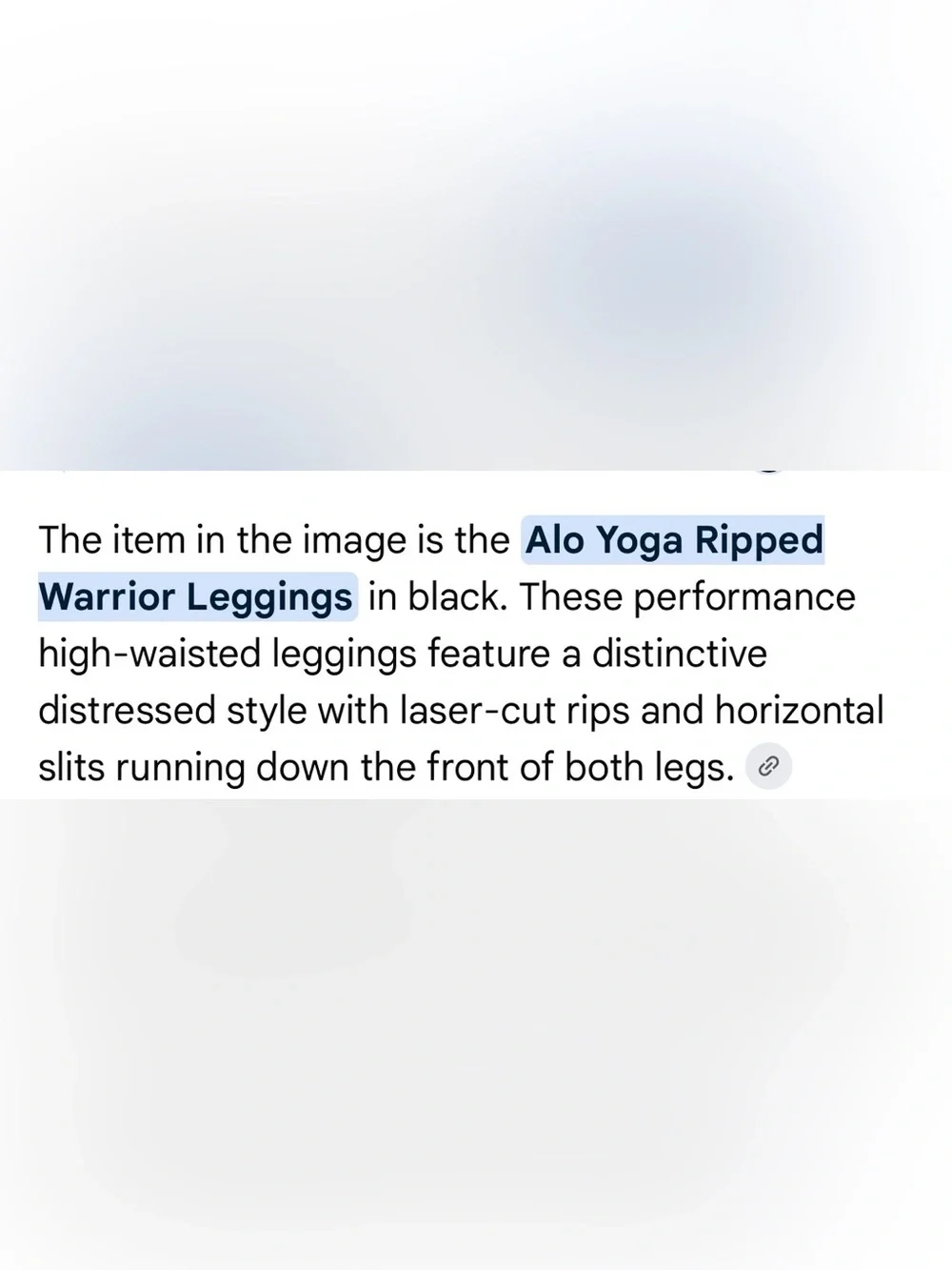 ALO Yoga Ripped Warrior Black High-Waist Leggings with Sculpting Fit, sz S, guc